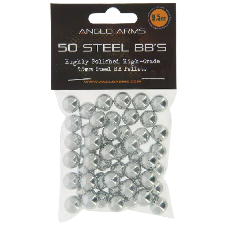 Anglo Arms Ammo - 9.5mm Steel BB Slingshot Ammo (50pcs)