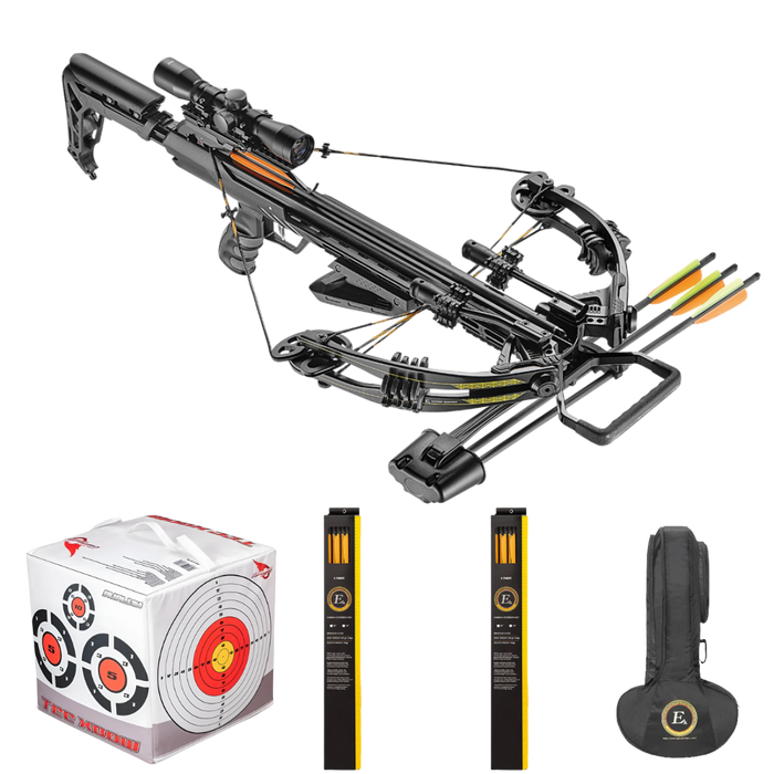 EK Archery Accelerator 370+ Black Crossbow Bundle