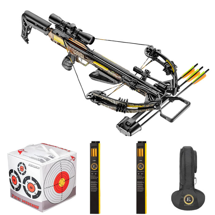 EK Archery Accelerator 370+ Camo Crossbow Bundle
