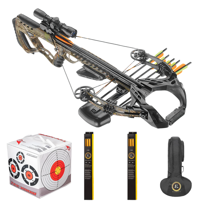EK Archery Guillotine-X+ Camo Compound Crossbow Bundle