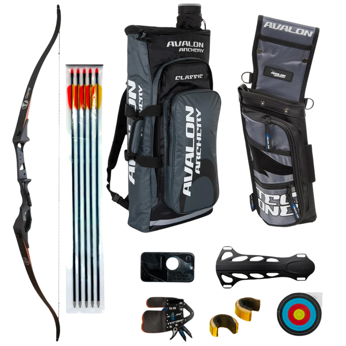 Sanlida Mens Starter Recurve Bow Kit 'Grey' 35lbs RH