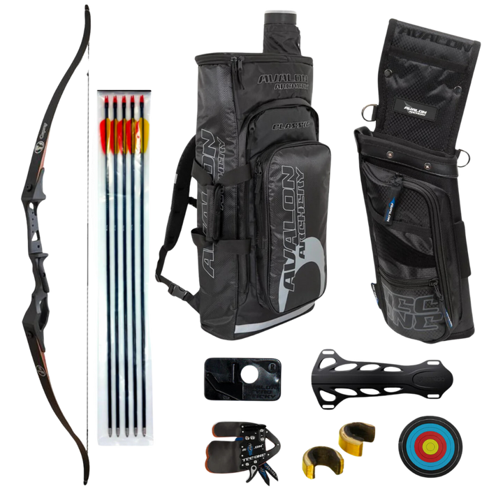 Sanlida Mens Starter Recurve Bow Kit 'Midnight' 35lbs RH