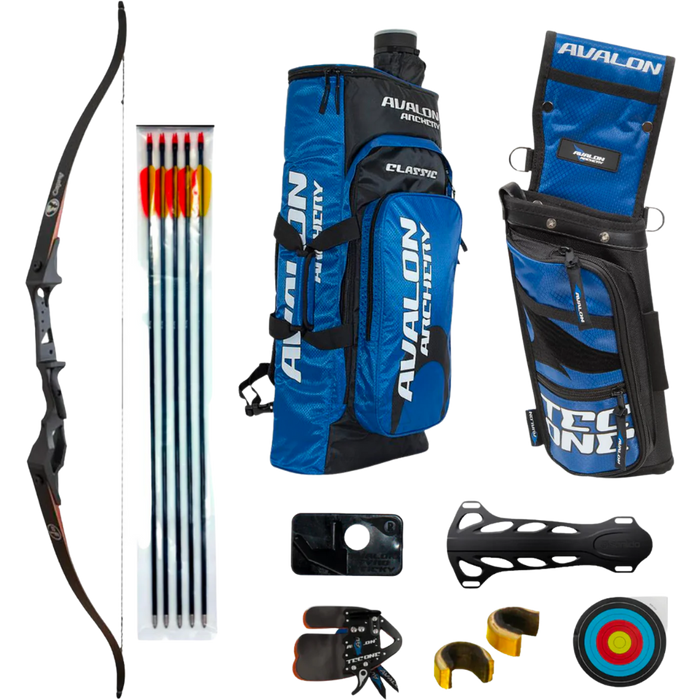 Sanlida Mens Starter Recurve Bow Kit 'Ocean' 35lbs RH