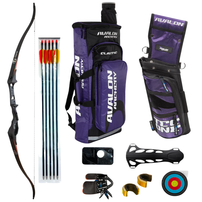 Sanlida Mens Starter Recurve Bow Kit 'Purple' 35lbs RH