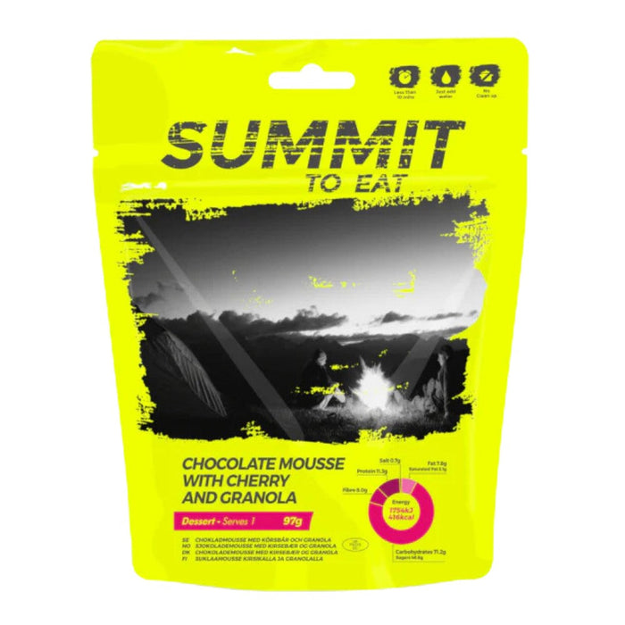Summit To Eat Mousse al cioccolato con granola e ciliegie, busta di pasto liofilizzato