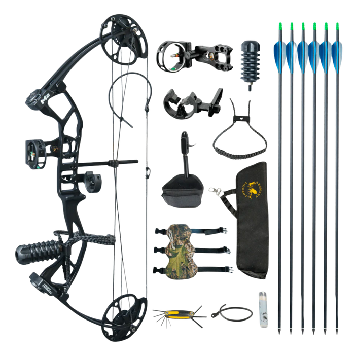 Topoint M2 Compound Bow Kit RH 17-27 10-40 Black