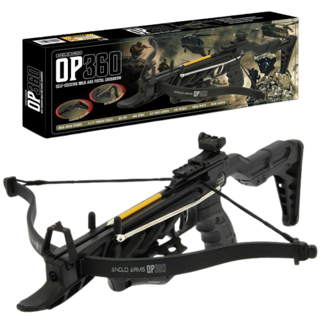 Anglo Arms OP-360 80lb Self Cocking Aluminium Pistol Crossbow - Fast UK Shipping | Tactical Archery UK