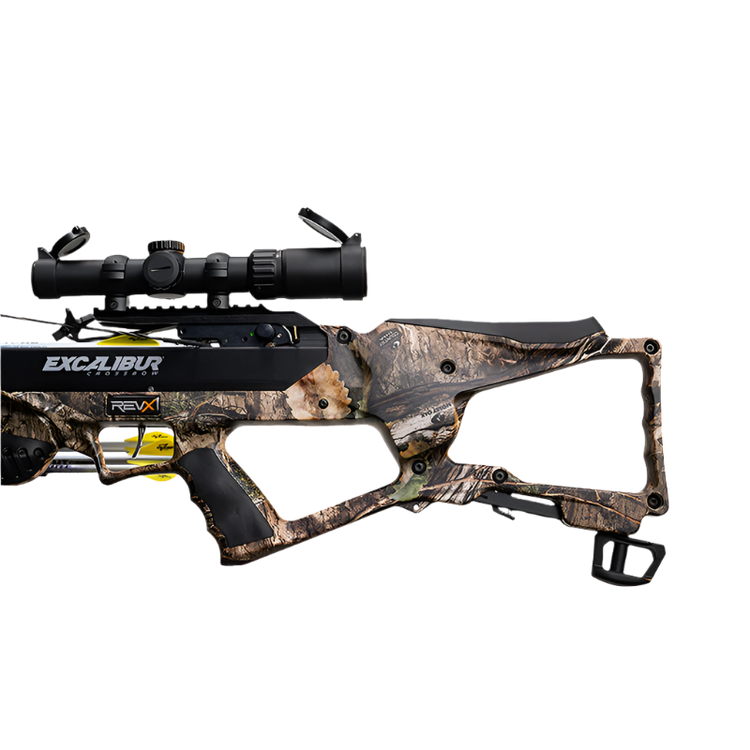 Set balestra Excalibur REVX con mirino Overwatch - Mossy Oak DNA Camo