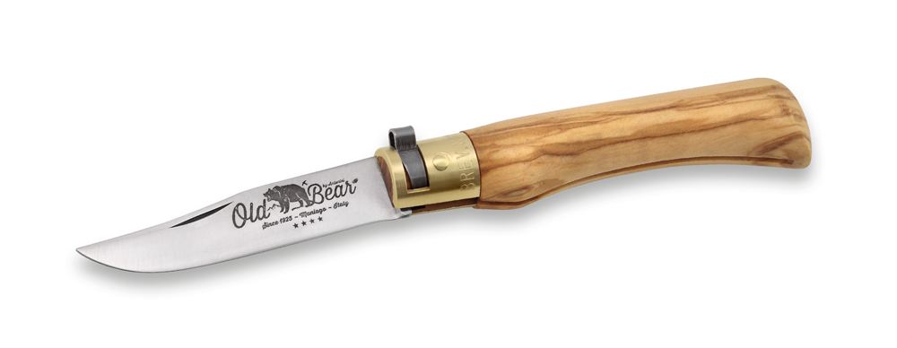 Antonini Old Bear Olive Wood Folding Knife – Stainless Steel