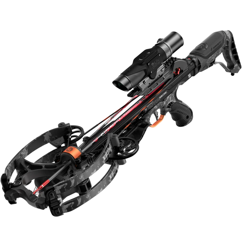 Barnett Hyper Raptor BCX BUK Ops X-Factor Scope Compound Crossbow Package 425fps