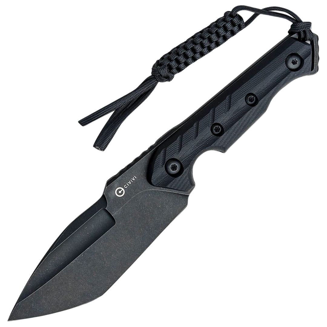 CIVIVI Maxwell Black Stonewashed D2 Fixed Blade C21040-1