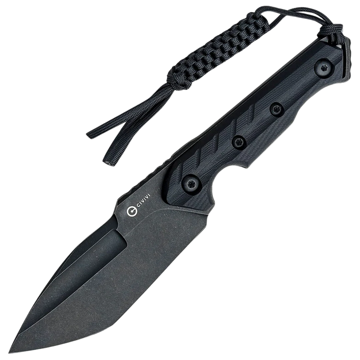 CIVIVI Maxwell Black Stonewashed D2 Fixed Blade C21040-1