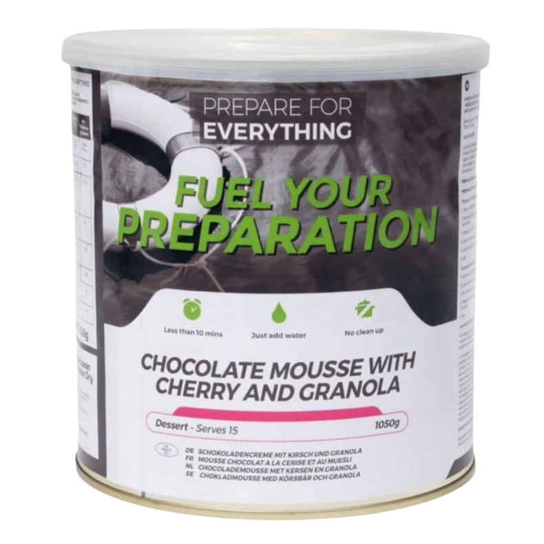 Fuel Your Preparation Chocolate Mousse w/ Granola & Cherry Freeze Dried Meal Tin