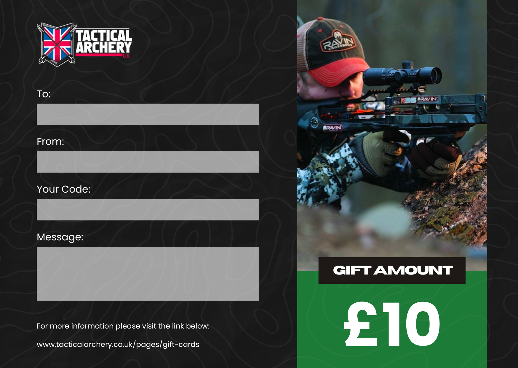 Tactical Archery UK Gift Card - £10