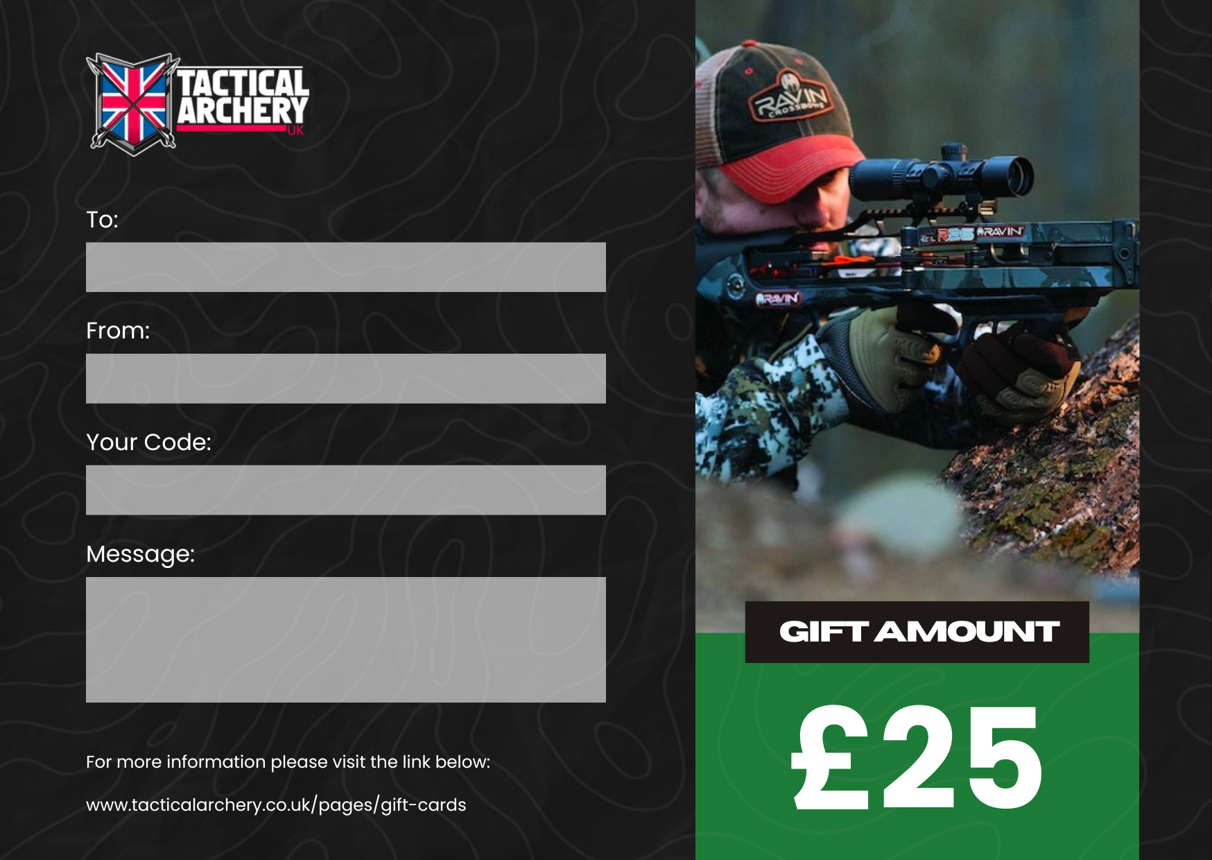 Tactical Archery UK Gift Card - £25