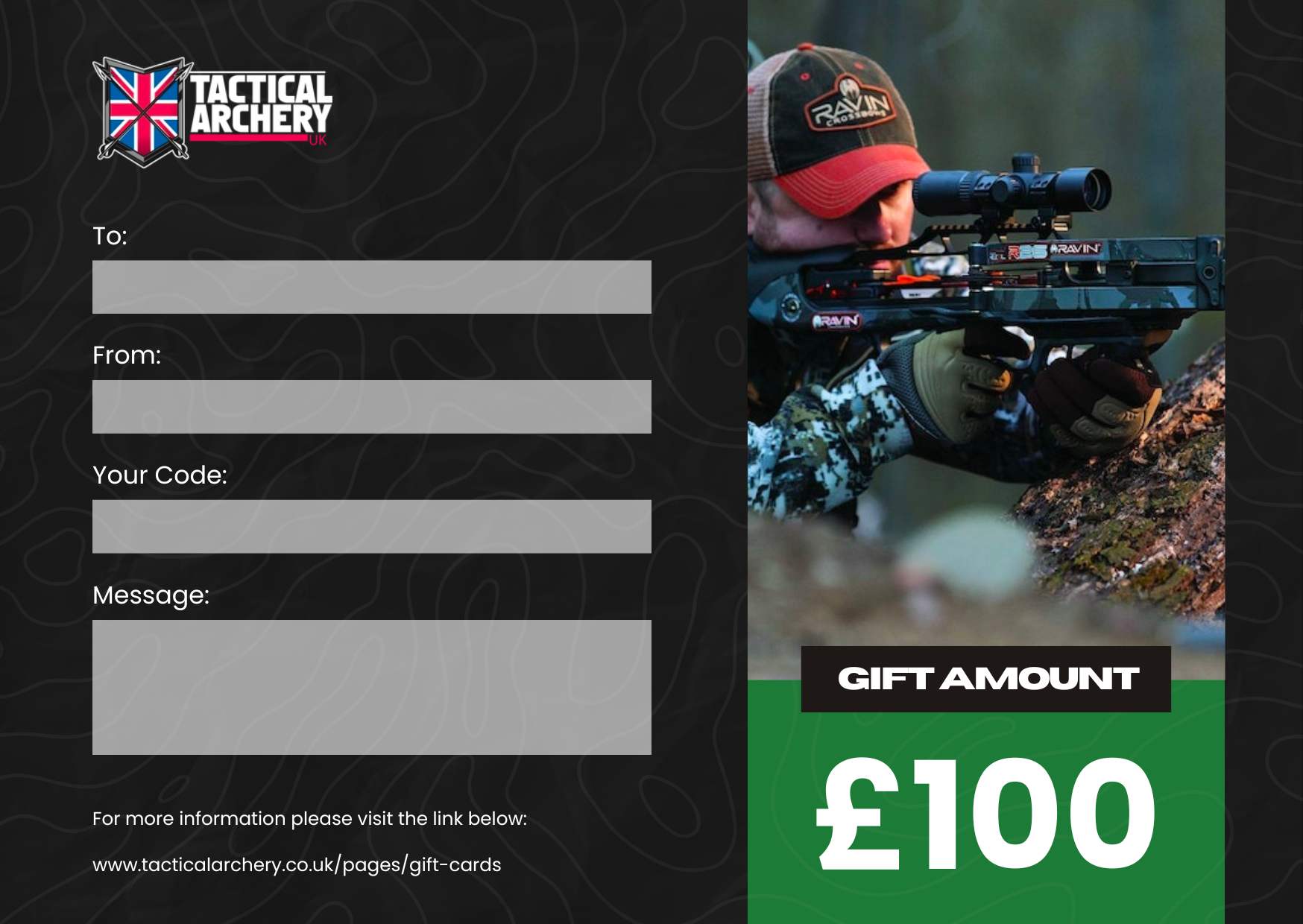 Tactical Archery UK Gift Card - £100