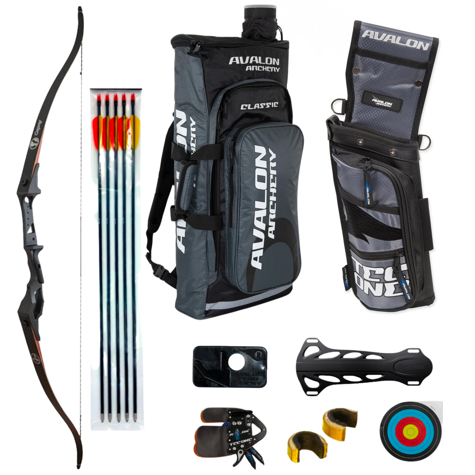 Kit d'arc classique pour débutant Sanlida pour homme « Gris » 35 lb RH Kit d'arc classique pour débutant Sanlida pour homme « Gris » 35 lb RH