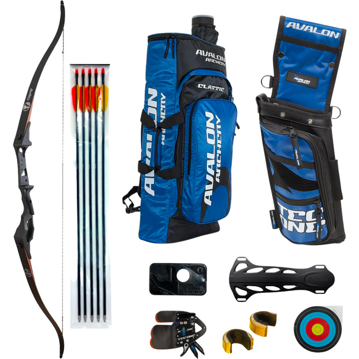 Sanlida Mens Starter Recurve Bow Kit 'Ocean' 35lbs RH