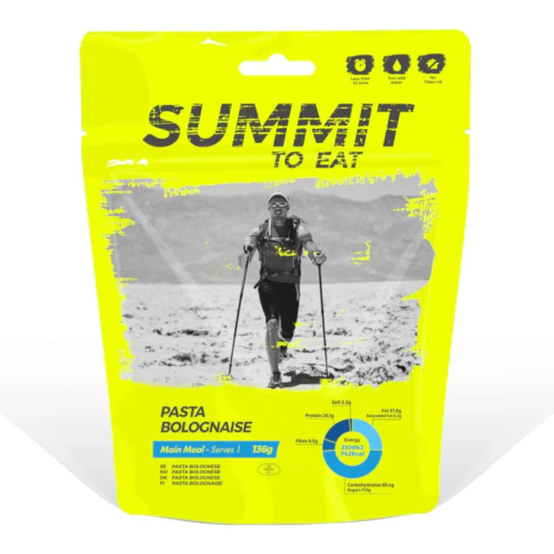 Sachet de repas lyophilisé à base de pâtes bolognaise Summit To Eat