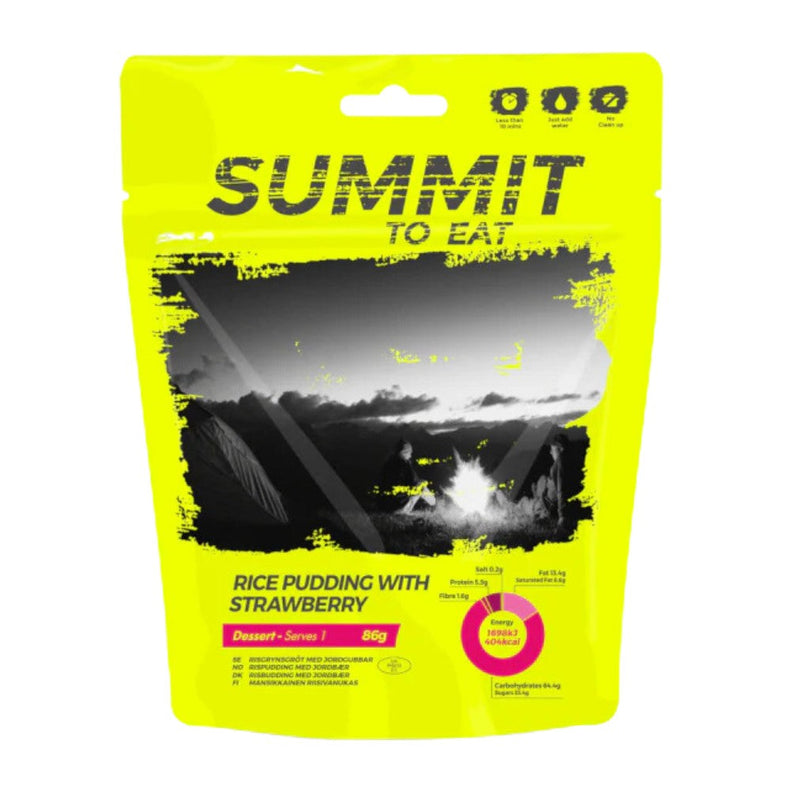 Sachet de riz au lait lyophilisé Summit To Eat avec fraises
