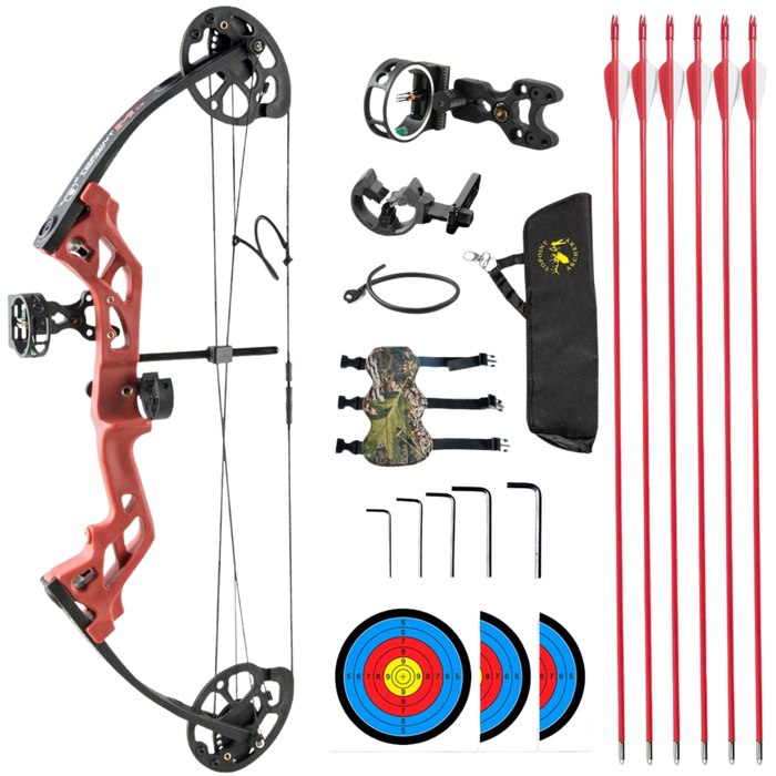 Ensemble arc à poulies Topoint Archery M3 pour jeunes