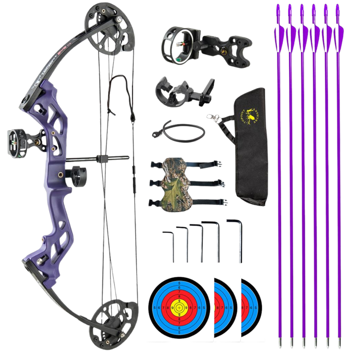 Ensemble arc à poulies Topoint Archery M3 pour jeunes