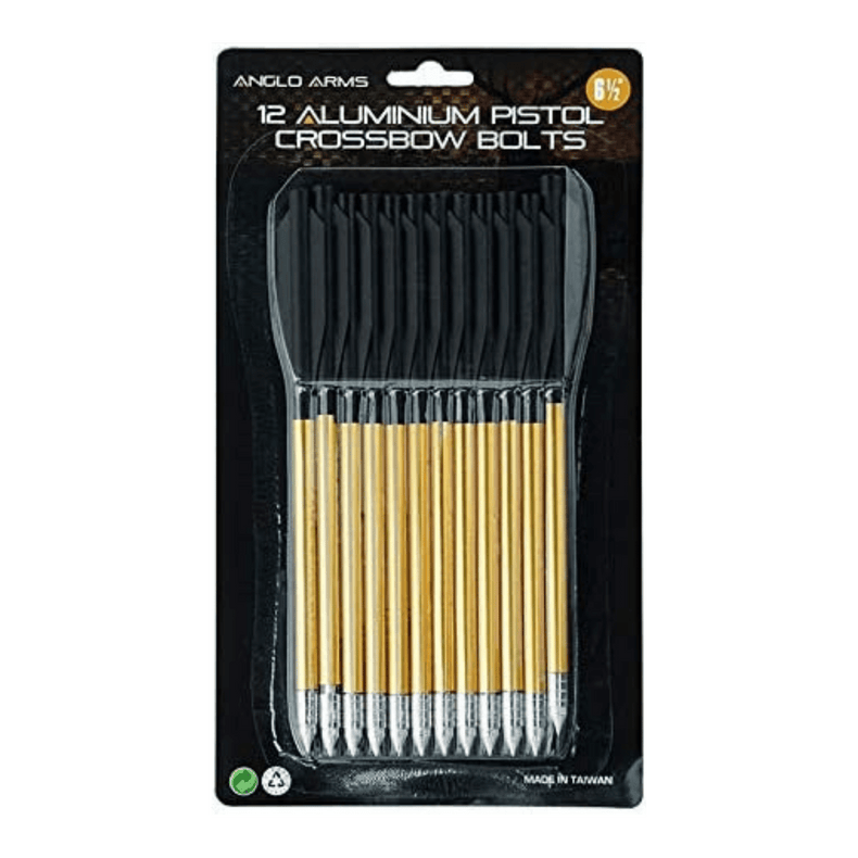 Anglo Arms 6.5" Aluminium Pistol Crossbow Bolts - 12 Pack