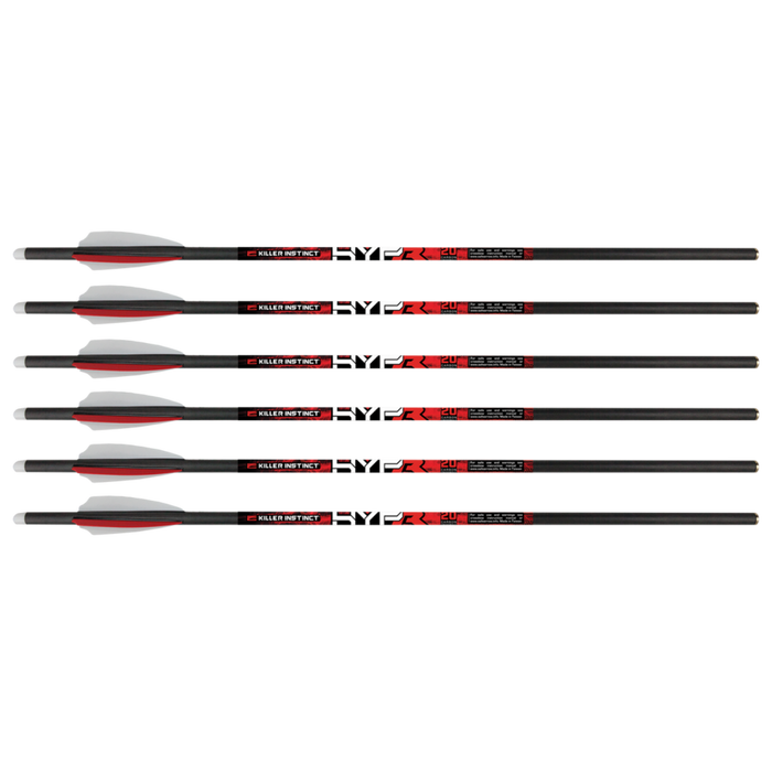 Killer Instinct HYPR Carbon Crossbow Bolts 20" - 6 Pack - Fast UK Shipping | Tactical Archery UK